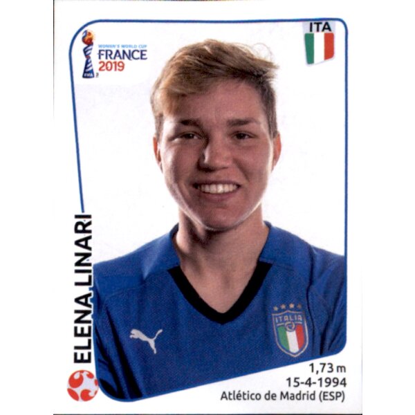 Frauen WM 2019 Sticker 199 - Elena Linari - Italien