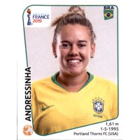 Frauen WM 2019 Sticker 225 - Andressinha - Brasilien