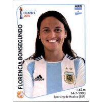 Frauen WM 2019 Sticker 298 - Florencia Bonsegundo -...