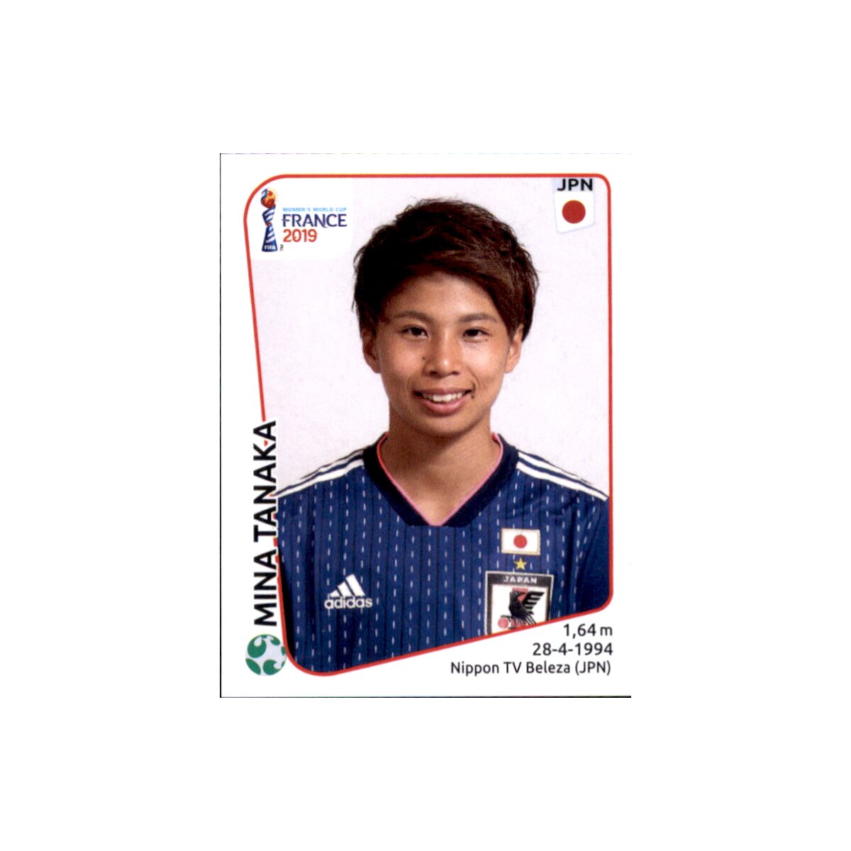 Japan Panini Frauen WM 2019 Sticker 326 Mina Tanaka 
