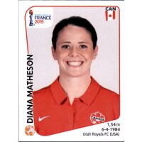 Frauen WM 2019 Sticker 339 - Diana Matheson - Kanada