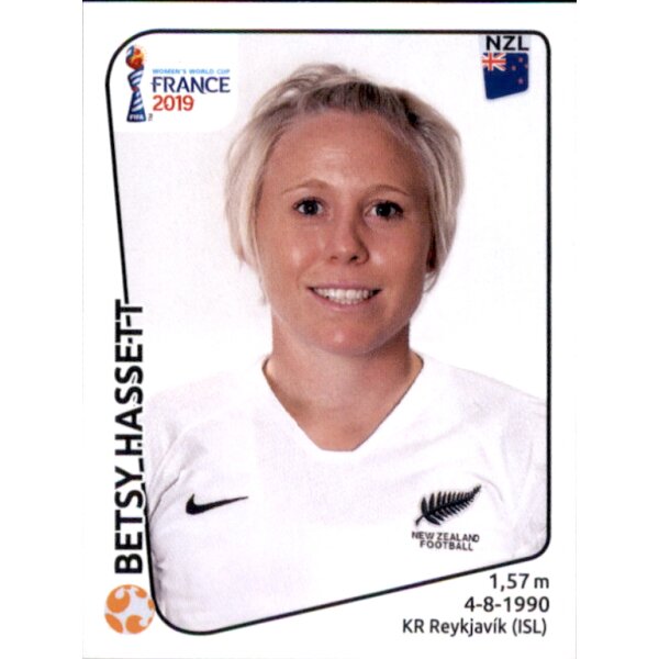 Frauen WM 2019 Sticker 376 - Betsy Hassett - Neuseeland