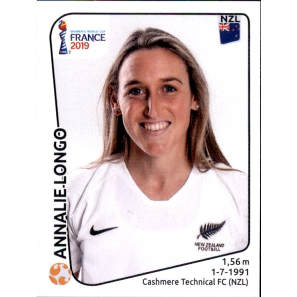 Frauen WM 2019 Sticker 377 - Annalie Longo - Neuseeland