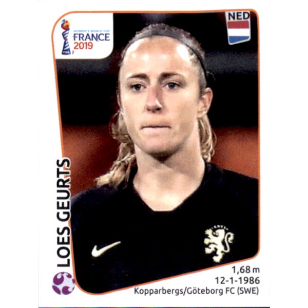 Frauen WM 2019 Sticker 387 - Loes Geurts - Niederlande