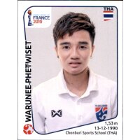 Frauen WM 2019 Sticker 431 - Warunee Phetwiset - Thailand