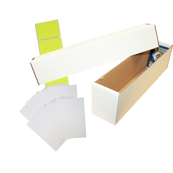 Riesen Deck-Box - Aufbewahrung (weiß) für ca. 1000 Karten aller TCG Größen + 10 Kartentrenner für (Yugioh, Pokemon, Magic etc.)