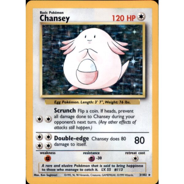 3/102 - Chansey - Unlimitiert - Englisch