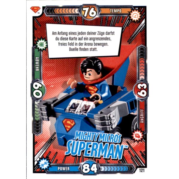LEGO Batman Movie Karten Nr. 121 - Mighty Micros Superman