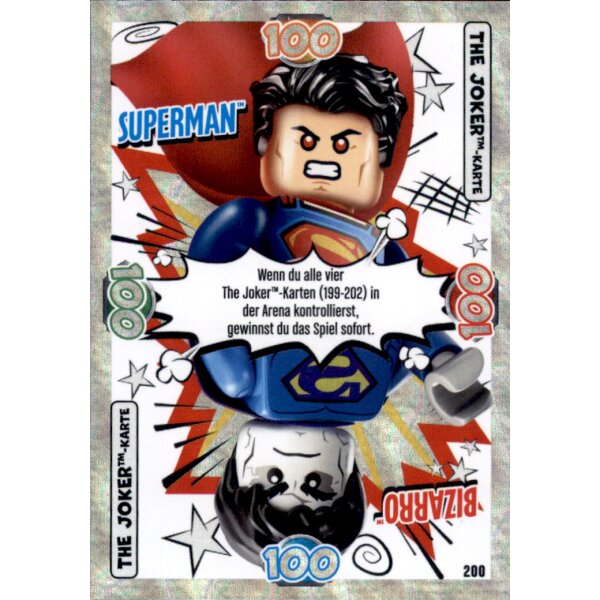 LEGO Batman Movie Karten Nr. 200 - Superman Bizarro - The Joker Karte