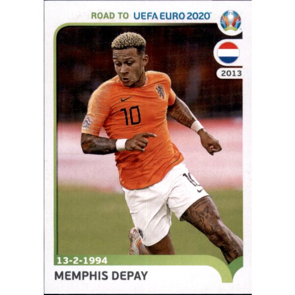 Road to EM 2020 - Sticker 191 - Memphis Depay - Niederlande