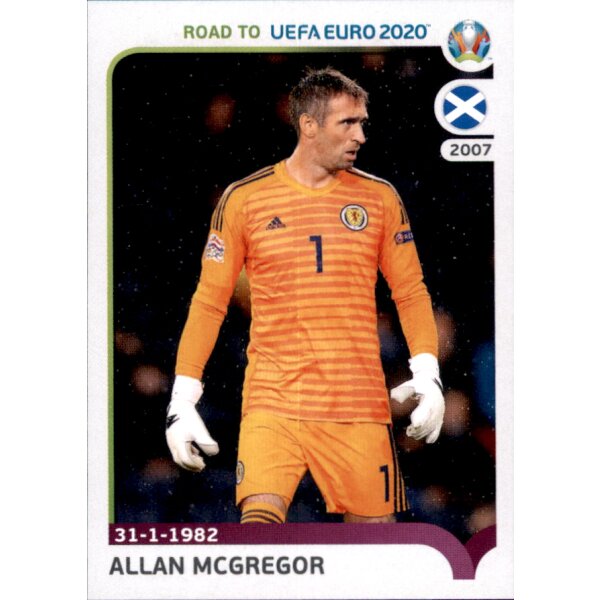 Road to EM 2020 - Sticker 291 - Allan McGregor - Schottland