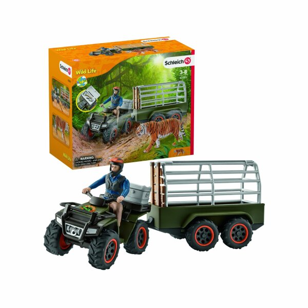 Schleich 42351 Wild Life - Quad mit Anhänger und Ranger