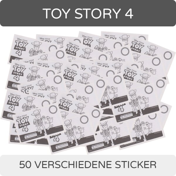 Panini Toy Story 4 - Sammelsticker -Karten Hybrid - 50 verschiedene Sticker