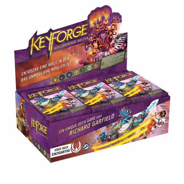 12 Decks/1 Display (Original eingeschweißt) - Keyforge - Kollidierende Welten - Deutsch