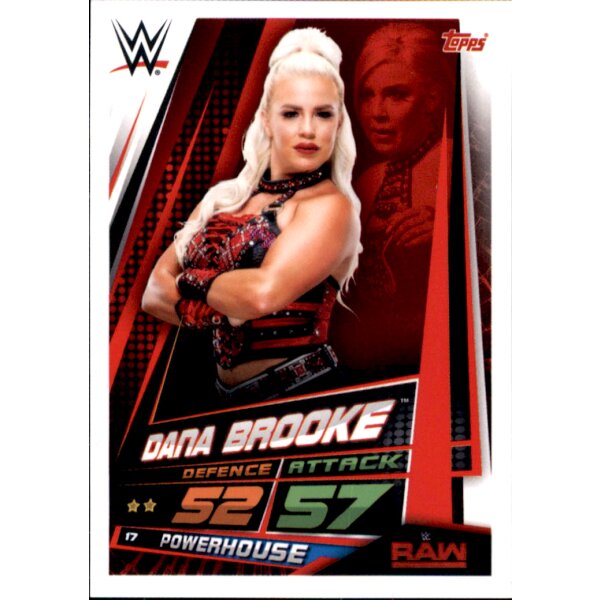 Karte 17 - Dana Brooke - RAW - WWE Slam Attax Universe