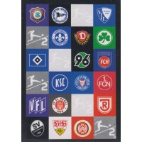 P4 2. Bundesliga Club Logos Puzzle Karte - 2019/2020