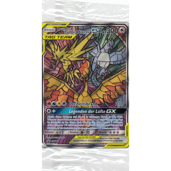 SM210 - Lavados & Zapdos & Arktos GX - OVP - Triple Tag Team - Fullart - Promokarte