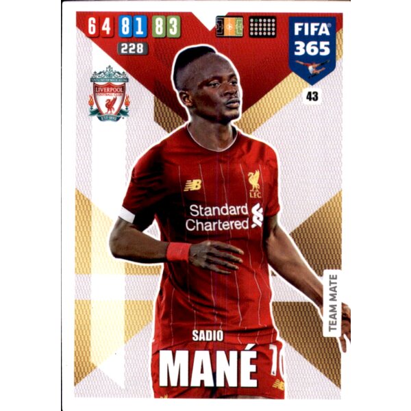 43 - Sadio Mane  - Basis Karte - 2020