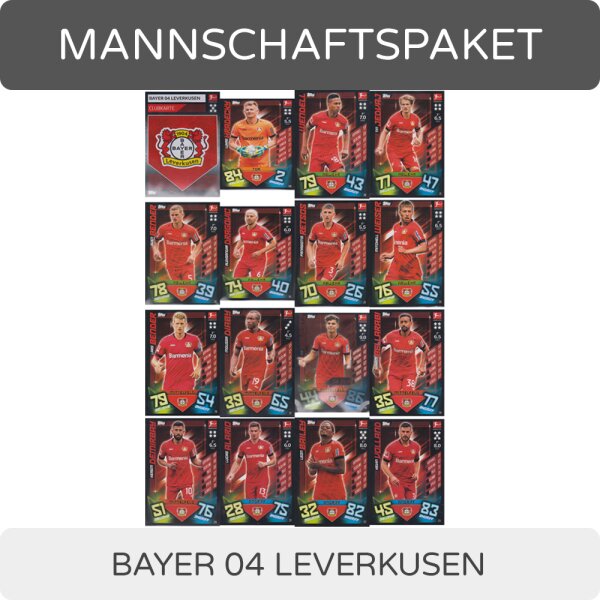Topps Match Attax - 2019/20 - Mannschaftspaket - Bayer 04 Leverkusen