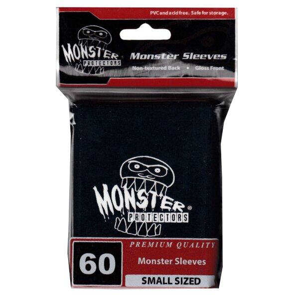 Monster Sleeves - Schwarz - Monster Protectors - 60 Hüllen (small sized)