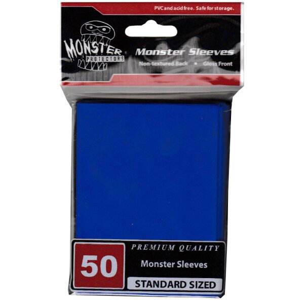 Monster Sleeves - Blau - Monster Protectors - 50 Hüllen (standard sized)