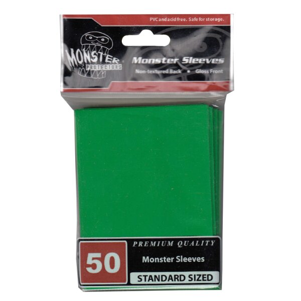 Monster Sleeves - Grün - Monster Protectors - 50 Hüllen (standard sized)