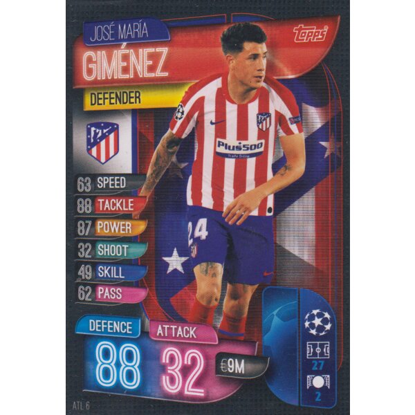 ATL6  - Jose Maria Gimenez  - Basis Karte - 2019/2020