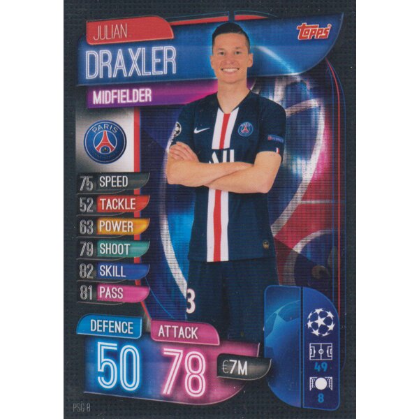 PSG8  - Julian Draxler - Basis Karte - 2019/2020