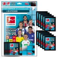 Topps Bundesliga Sammelsticker 2019/20 - 1 Album inkl. 4...