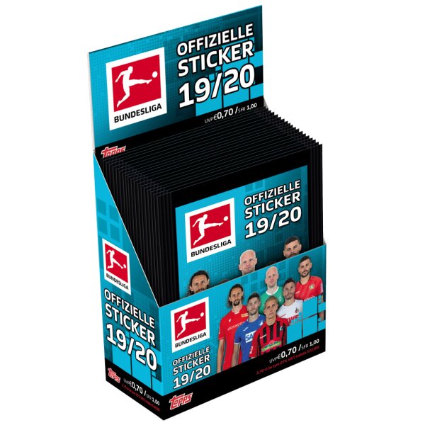 Topps Bundesliga Sammelsticker 2019/20 - 1 Display (36 Tüten)