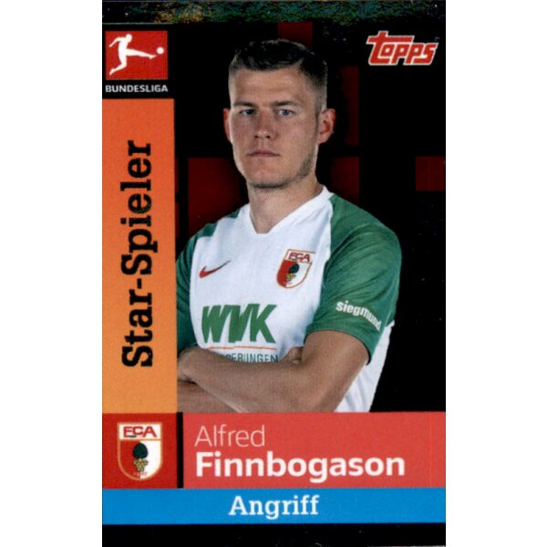 TOPPS Bundesliga 2019/2020 - Sticker 18 - Alfred Finnbogason - Star-Spieler