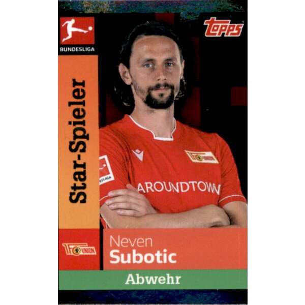 TOPPS Bundesliga 2019/2020 - Sticker 38 - Neven Subotic - Star-Spieler