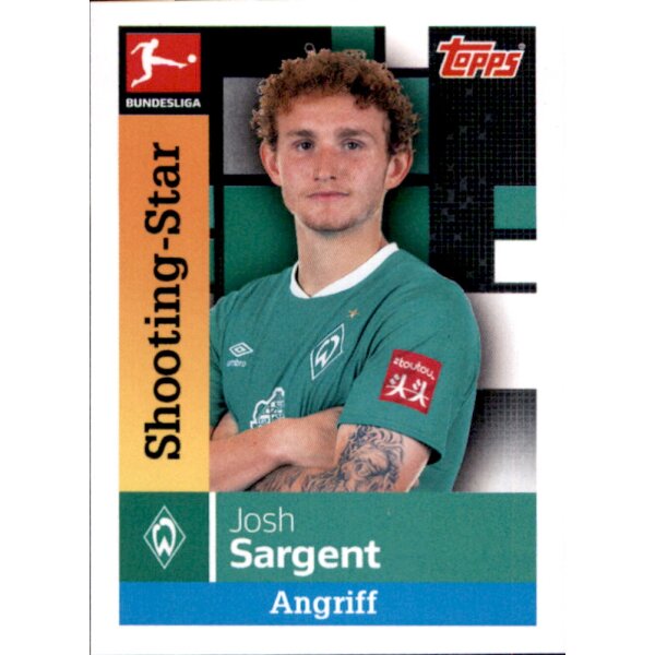 TOPPS Bundesliga 2019/2020 - Sticker 60 - Josh Sargent - Shooting-Star