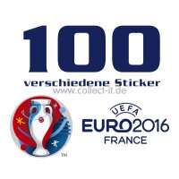 Panini EURO 2016 France - 100 verschiedene Sticker (keine...