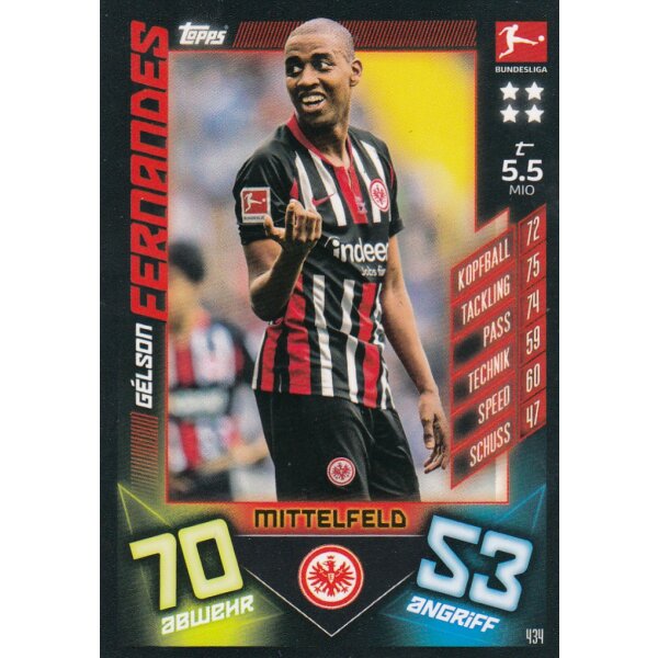 434 - Gelson Fernandes - Basis Karte - 2019/2020