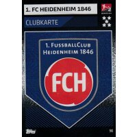 549 - 1. FC Heidenheim 1846 - Clubkarte - 2019/2020