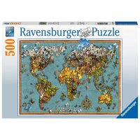 Ravensburger 15043 - Antike Schmetterling-Weltkarte - 500...