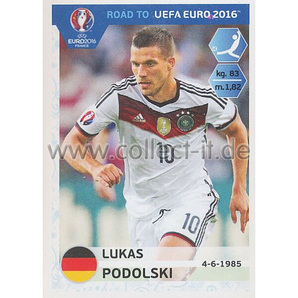 Road to EM 2016 - Sticker  62 - Lukas Podolski