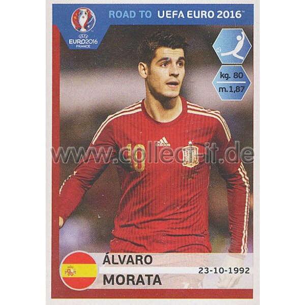 Road to EM 2016 - Sticker  95 - Alvaro Morata