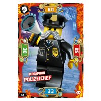 54 - Megaphon Polizeichef - Helden Karte - Serie 5