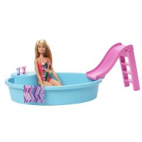 Mattel GHL91 Barbie Pool und Puppe (blond)