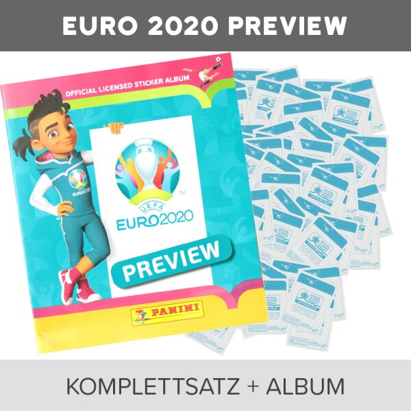 Panini - EURO 2020 Preview - Sammelsticker - Komplettsatz + Album