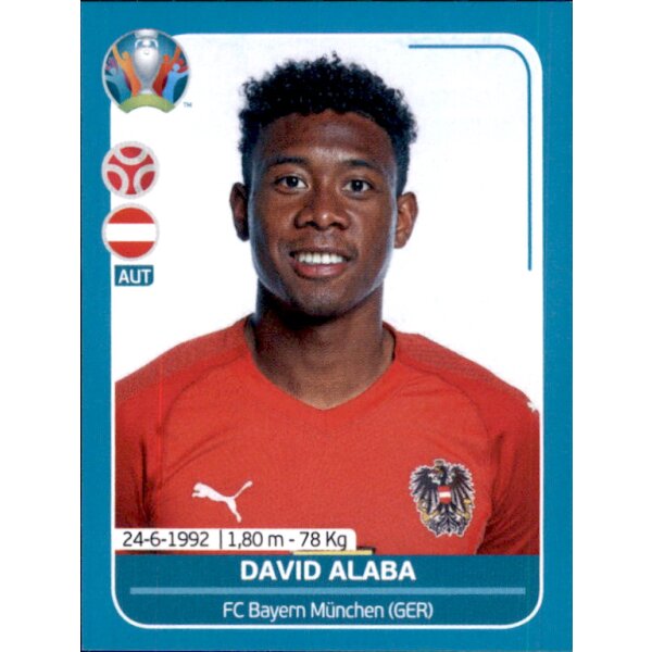 EM 2020 Preview - Sticker AUT10 - David Alaba - Österreich