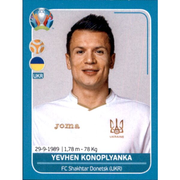 EM 2020 Preview - Sticker UKR16 - Yevhen Konoplyanka - Ukraine