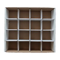 Riesen Deck-Box - Aufbewahrung (weiß) mit 16 Fächern für TCGs + collect-it Hüllen und Beschriftungsetiketten