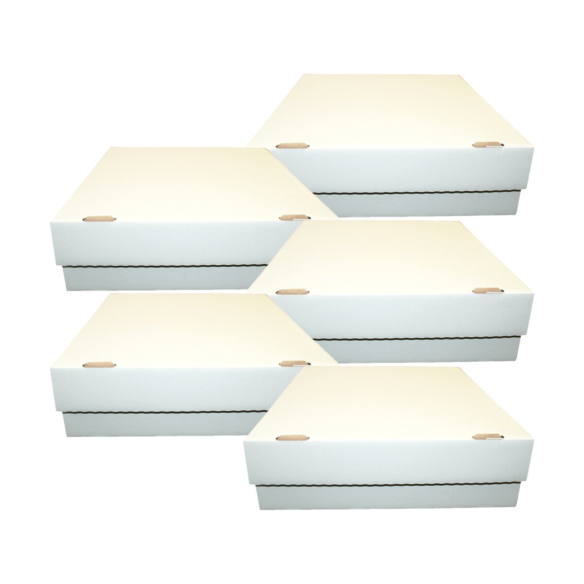 Riesen Deck-Box - 5 Boxen Aufbewahrung (weiß) mit 16 Fächern für TCGs