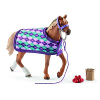 Schleich 42360 Horse Club - Englisches Vollblut mit Decke