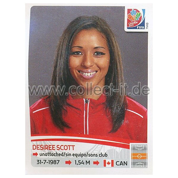 Frauen WM 2015 - Sticker 36 - Desiree Scott - Kanada