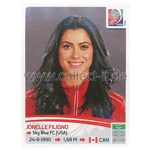 Frauen WM 2015 - Sticker 38 - Jonelle Filigno - Kanada