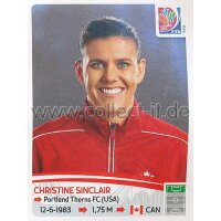 Frauen WM 2015 - Sticker 40 - Christine Sinclair - Kanada